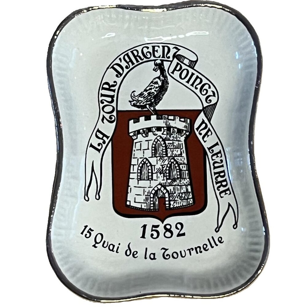 Vintage La Tour d'Argent Poinct ne Leurre Tray - French Restaurant - Paris, FR